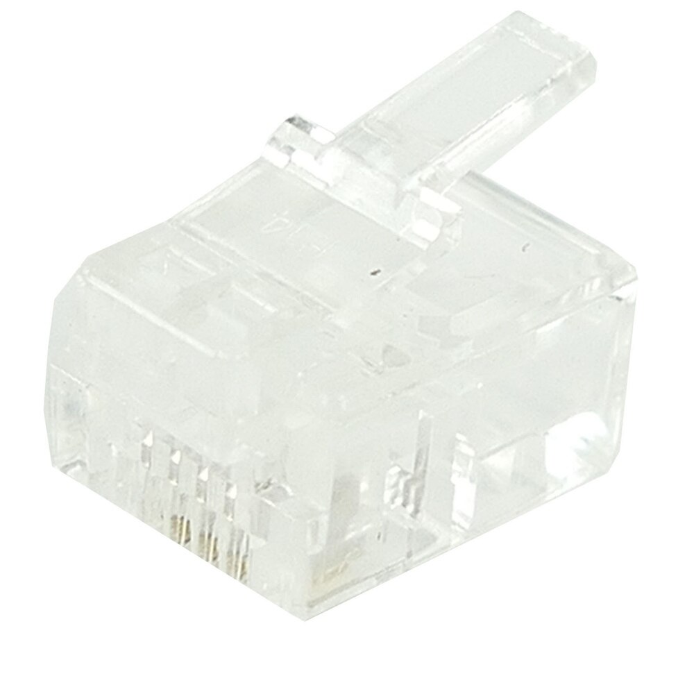 BeMatik-RJ11 Mannelijke 6P4C Telefoon Connector Voor Crimp In 25 Stuk Pakket