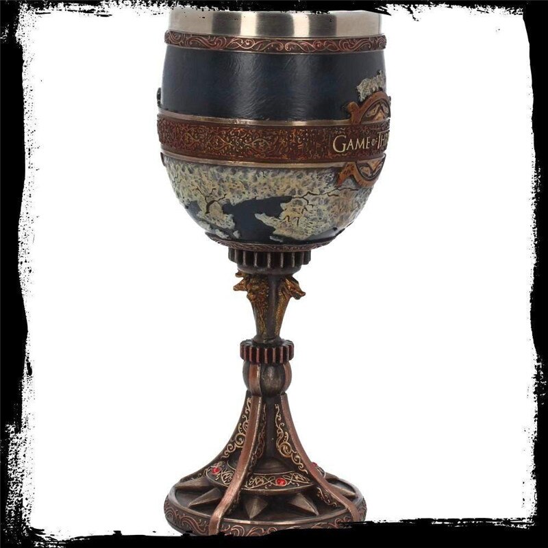 Bier Mokken Koffie Cups 3D Gothic Beker Ijzeren Troon Tankard Roestvrij Staal Hars Wijnglas Mok Jaar Kerst Fans: Style 12