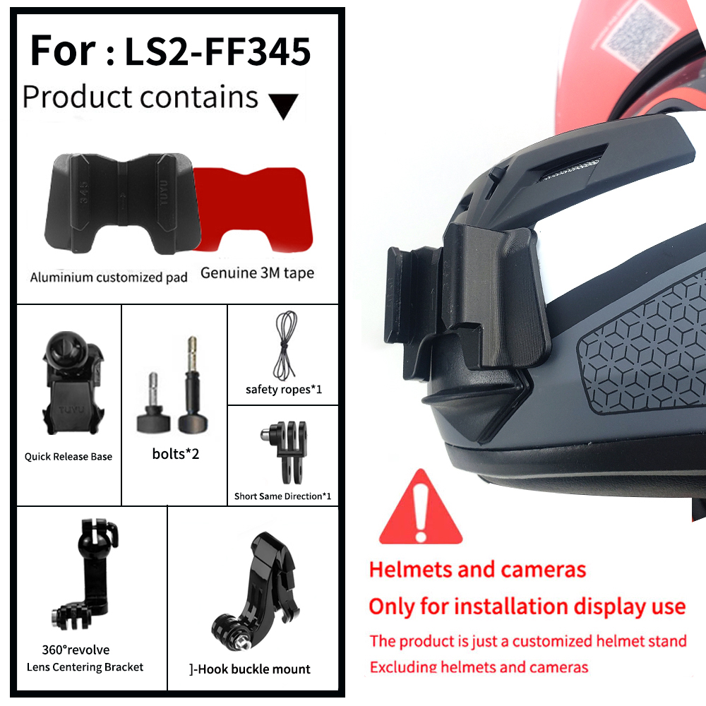 LS2-Helm, maßgeschneidert, MX701 436 FF370 352 800 801 802 805 811 903, Kinnhalterung für GoPro Hero10 Insta360 X2 3 DJI-Zubehör: Orange#ff6600