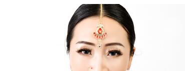 Intia pakistan tyttö tanssi lisävaruste nainen tanssiesitys kulmakarvat lisävaruste ampua päähineet lady headdress: C
