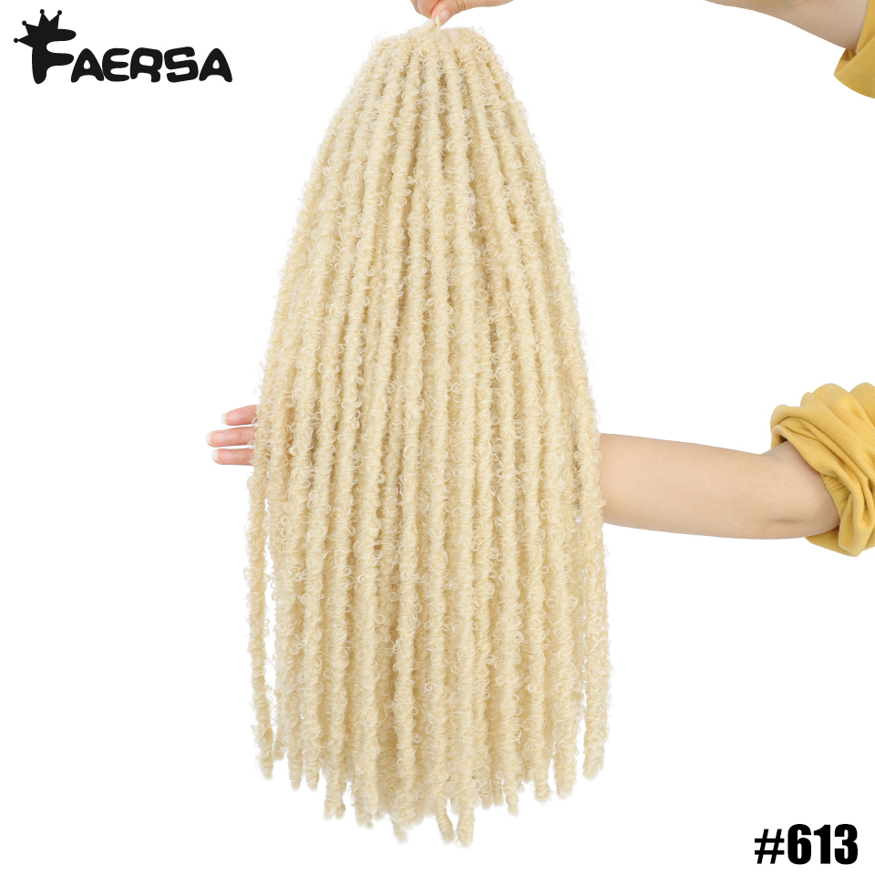 Borboleta locs crochê cabelo dreadlocks meche falso fechaduras crochê tranças de cabelo extensões fechaduras macias trança encaracolado cabelo sintético: #613