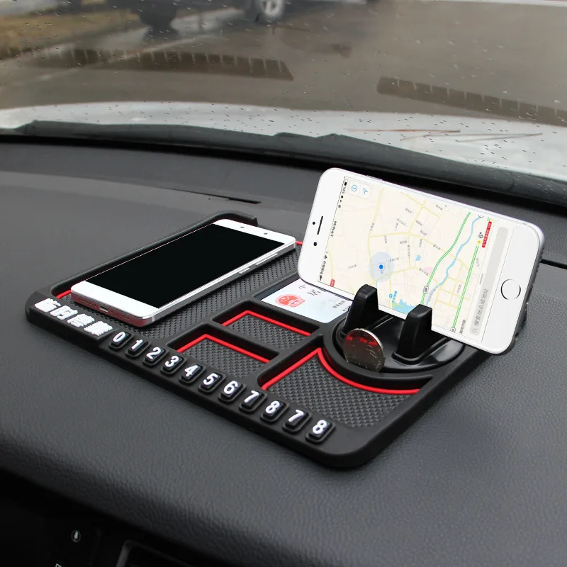 Alfombrilla antideslizante multifuncional para coche, soporte para teléfono automático, antideslizante, pegajosa, antideslizante, montaje en tablero, almohadilla de silicona para salpicadero, accesorios nuevos