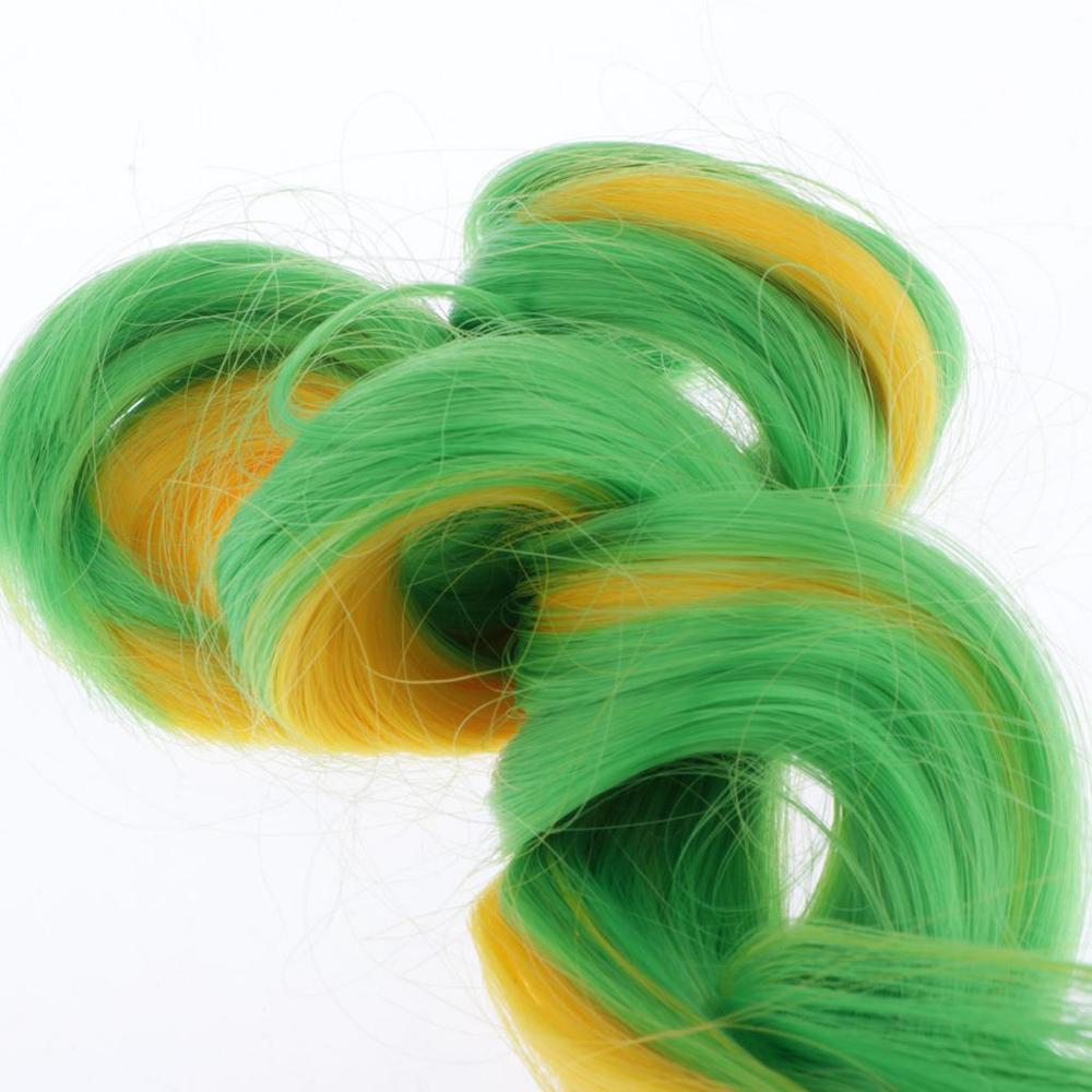 Motorcycle Hand-made Helmet Hair Wig Braids Ponytail DIY Helmet Mohawk Hair Motorcycle Helmet Wig Curly Hair For Motorbike Hemet