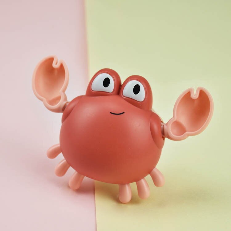 1Pcs Bath Toys Cute Crab Baby Shower Baby Wind Up Swim Play Toy Swimming Pool Accessories Baby Play Beach Water Toys: Red