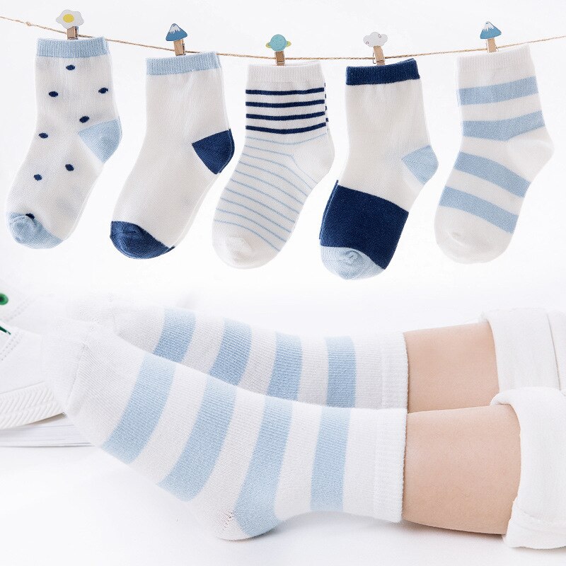 5 Paren/partij Soft S Base Eenvoudige Kleur Zachte Lente Herfst Dikke Katoenen Hoge Dichtheid Knit Baby Kids Meisjes Jongen sokken