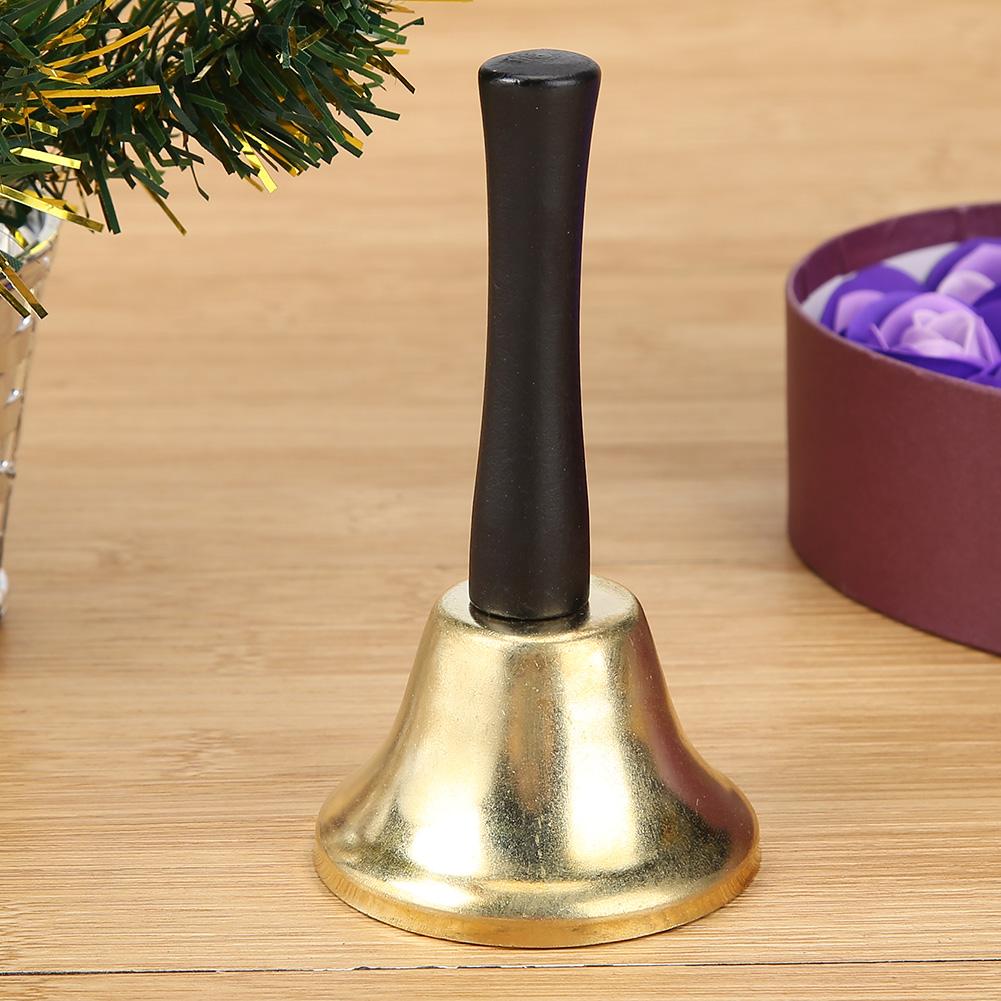 2 Colors Metal Hand Bell Gold Silver Christmas Xmas Necessity Year Party Celebrate Rattle Tool Decoration Supplies Accessory