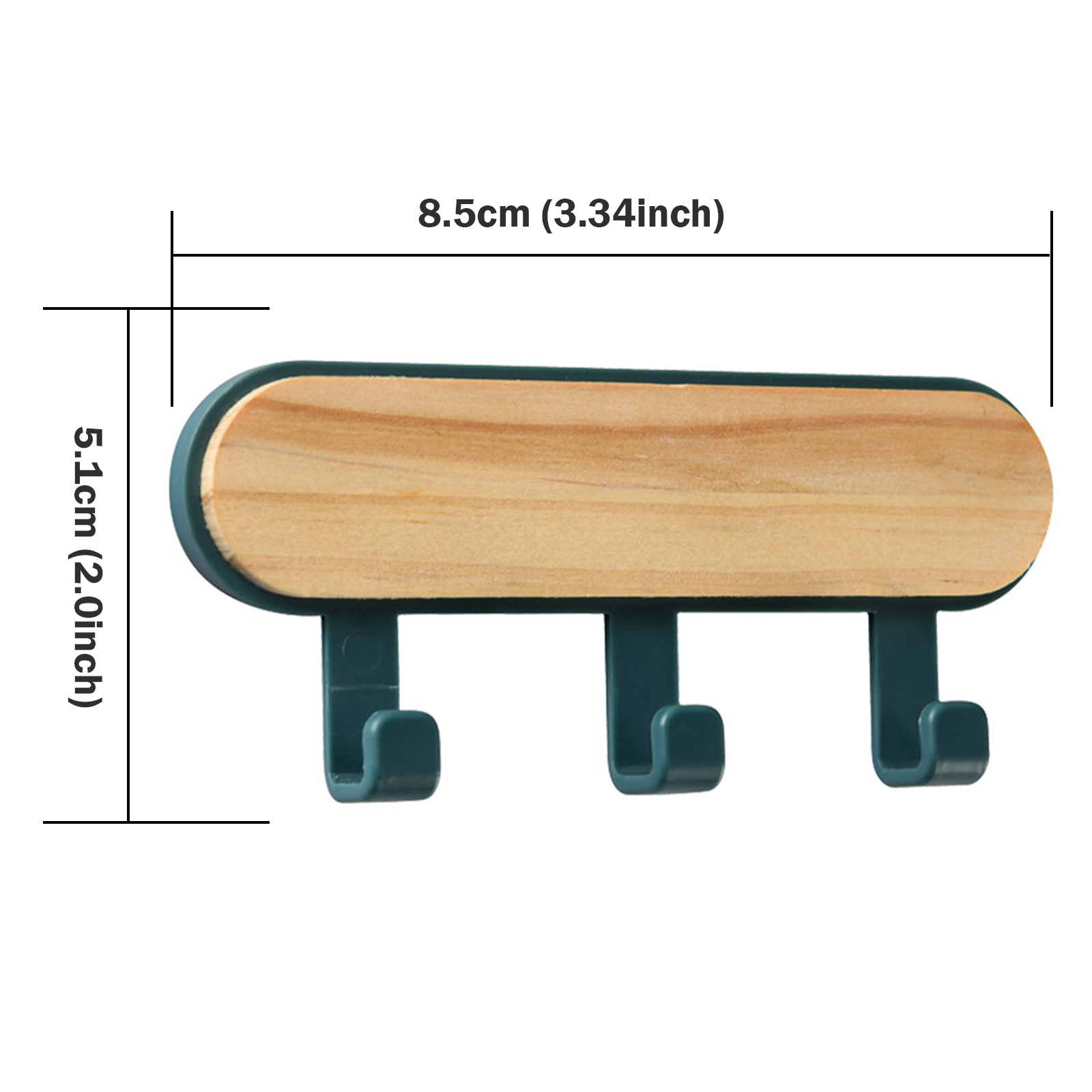 1 Stuks Sterke Zelfklevende Deur Muurhangers Haken ABS Houten Hoedenrekken Sleutelhanger Muur Organisator Keuken Badkamer Accessoires