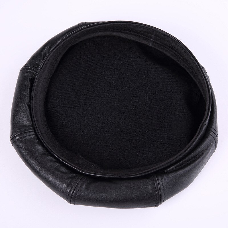 women Warm Detective Hats Painter Caps Fall Winter Octagonal Hat PU Leather Caps