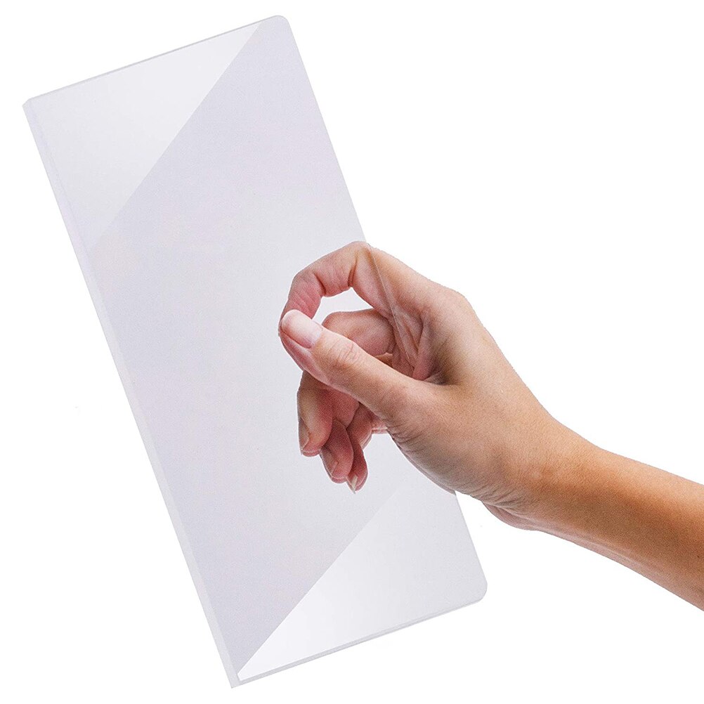 Transparent Acrylic Cream Scraper Icing Frosting Buttercream Large Cake Smoother Scraper for Kitchen Baking Tools