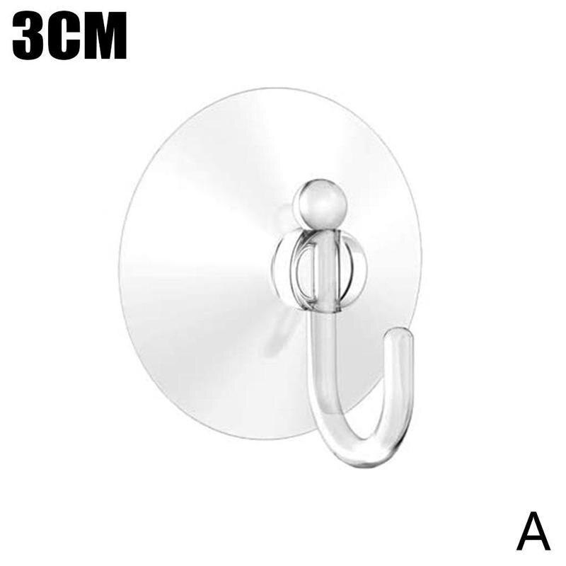 1pcs Clear Suction Cup Sucker Hooks Plastic Adhesive Storage Holders Home Window Glass Sucker Hanger Suction Cup Sucker Hooks: 3cm