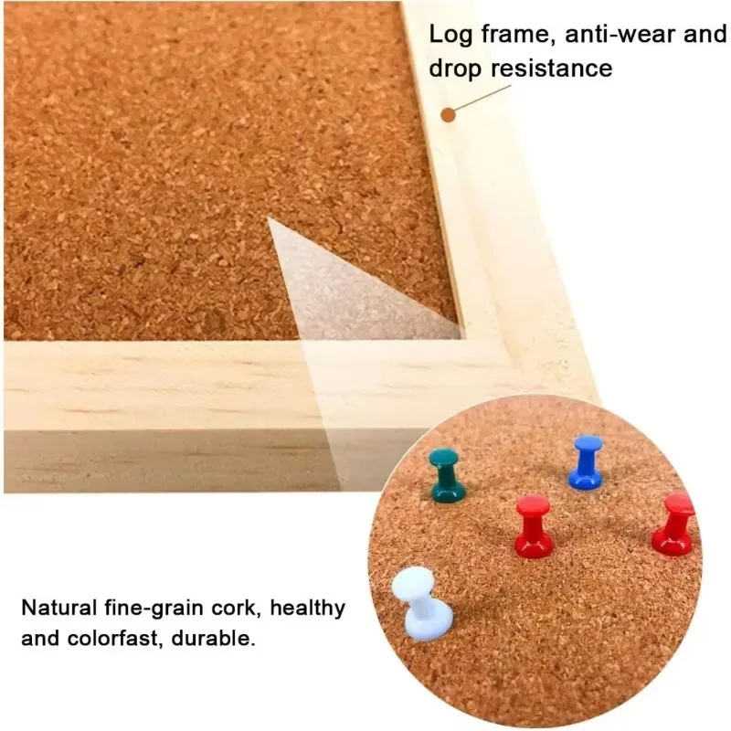 Tablero de corcho para exhibición de fotos de doble cara, marco Retro, tableros de mensajes para colgar en la pared, decoración del hogar para oficina, suministros de aviso escolar