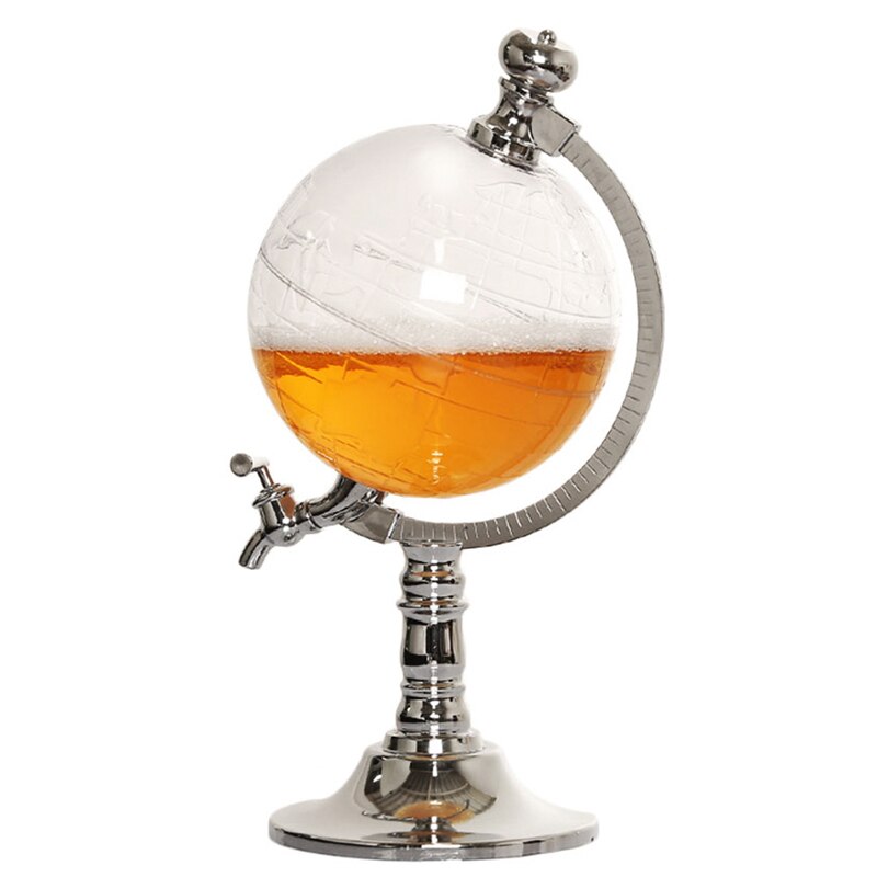 Globe Glas Dispenser Decanter Bar Accessoires Metalen Rietjes Wijn Bier Machine Tap Thuis Feestartikelen Creatieve Fles