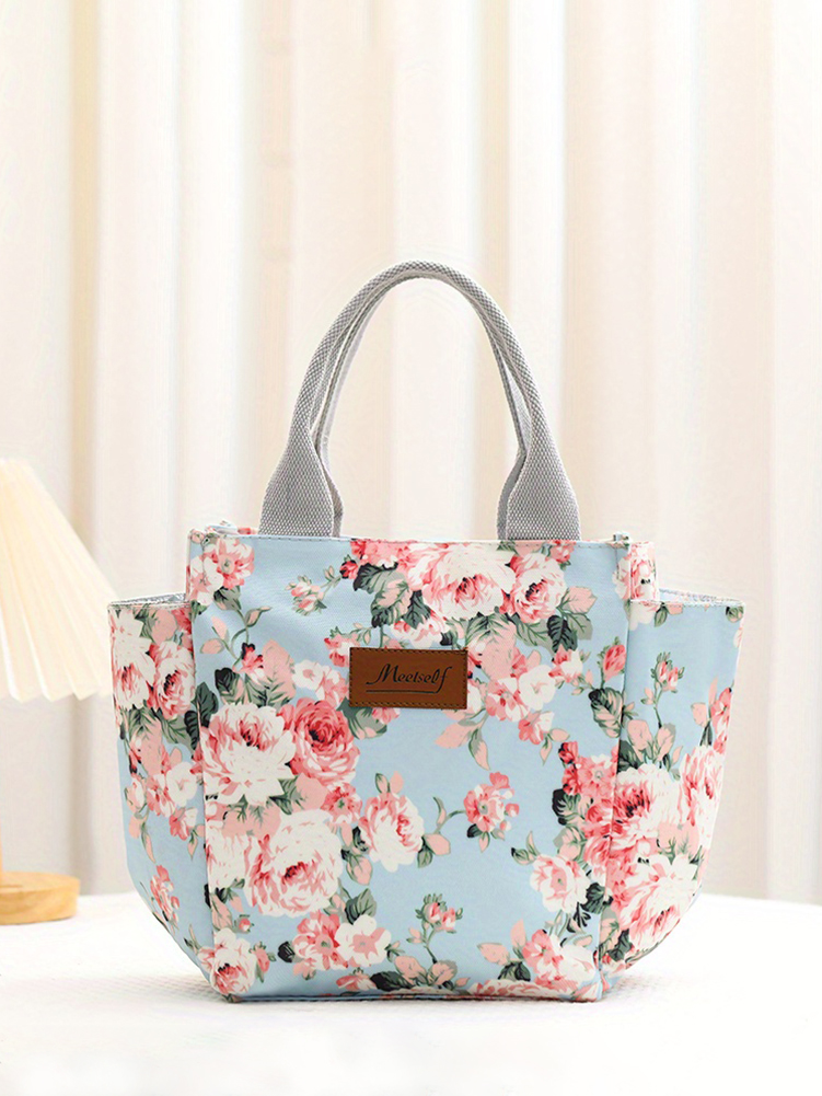 Pracownicy biurowi wychodzą z ryżową torbą na lunch termiczna torba bento modna torba płócienna torba do noszenia w ręku torba dla mamy