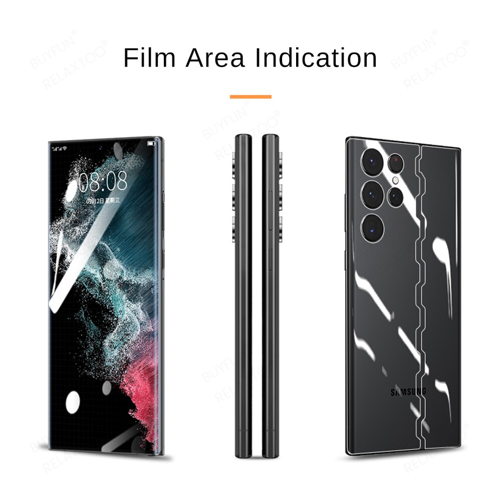 S22Ultra Screen Protector Voor Samsung S22 Ultra Zachte Full Body Film Sansung S 22 + Glas Hydrogel Film Galaxy S 22 Ultra Hidrogel