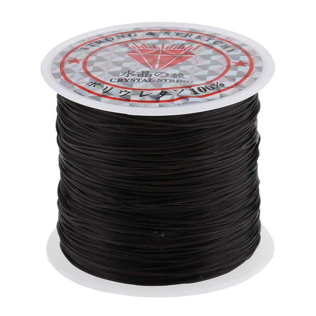 2 rollos de hilo negro elástico para decoración de pelucas, tejido para pelo de salón, para trama, costura, fabricación de extensiones de cabello, 60M