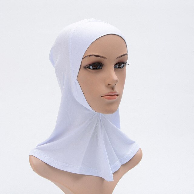 Pañuelo para la cabeza de mujer musulmana, Hijab de algodón elástico, turbante, turbante, gorro, chal, pañuelo de Islam, diadema interior, Capó: 4