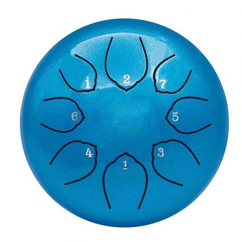 Instrumento de música budista de 6 pulgadas y 8 tonos, instrumento para cantar y sanar el sonido: Blue