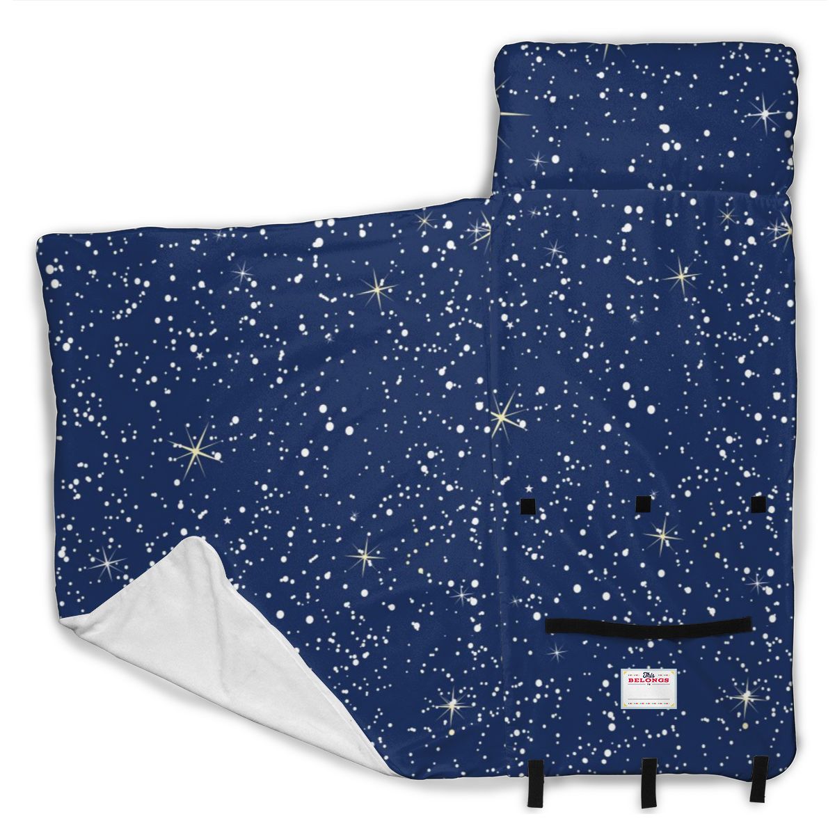 Bright Starry Night Nap Mat with Pillow for Toddler Boys and Girls for Daycare and Preschool Sleepovers and Travels