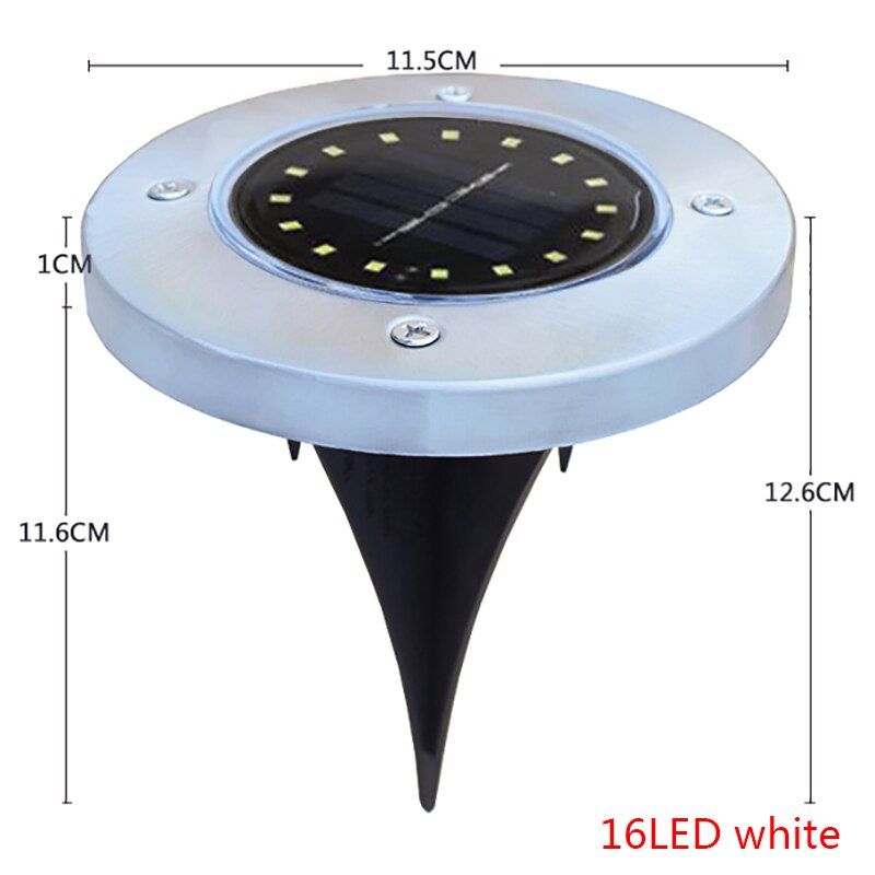 Waterproof Solar Power Ground Buried Lights Floor Outdoor Garden Lawn Path Lamp: Yellow