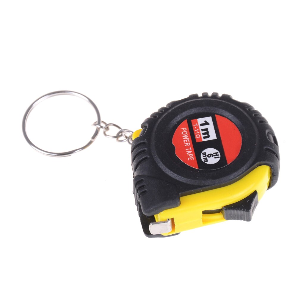 Retractable Ruler Tape Measure Key Chain Mini Pocket Size Metric 1m Measure Tool 4x4.5x1.6cm
