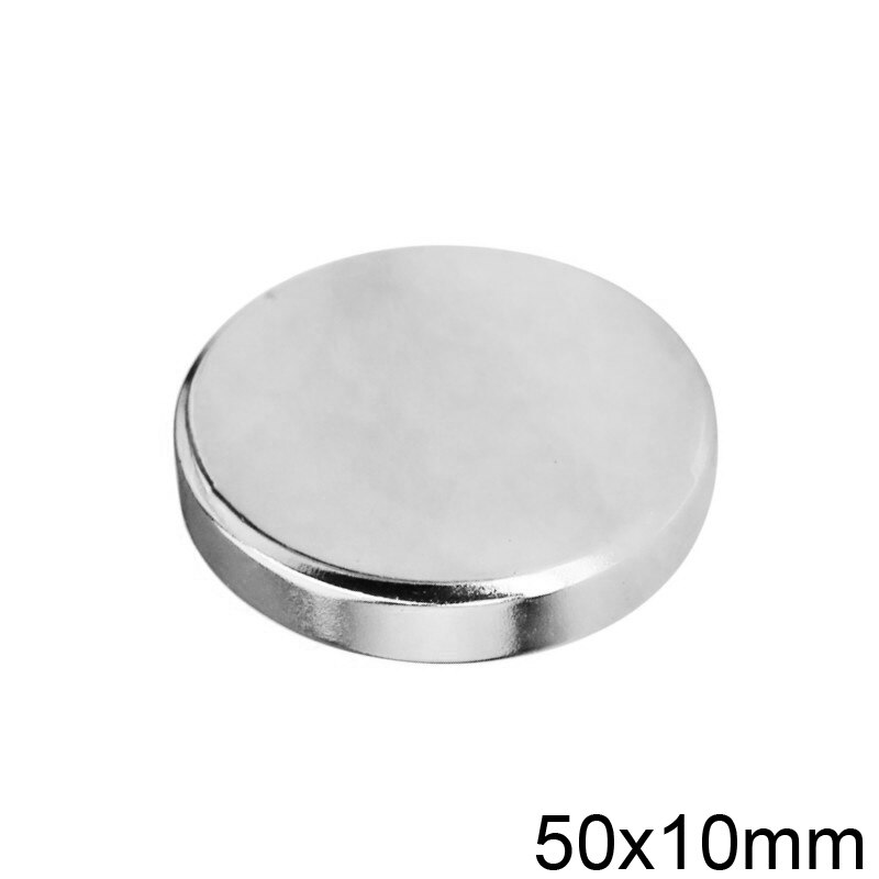 1/2/3 stk 50 x 10 mm superkraftig stærk magnetisk 50 mmx 10mm permanente neodymmagneter 50 x 10mm stor rund magnet 50*10 mm