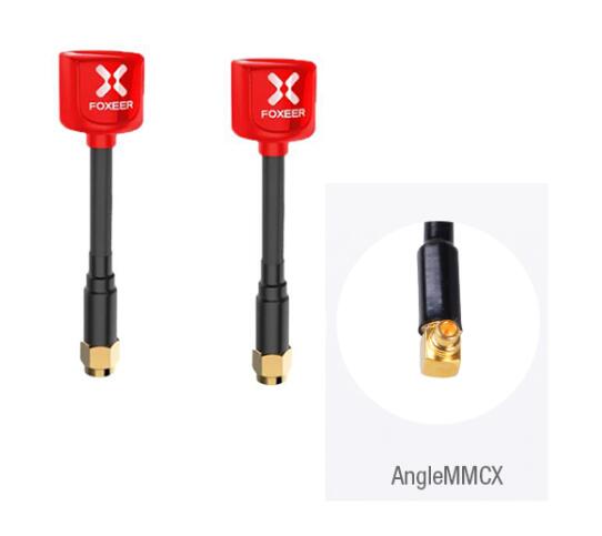 Foxeer 5,8G 3dBi TX RX RHCP Rund-polarisierte Omni FPV Antenne SMA RP-SMA Pilz Antenne: Red Anglemmcx