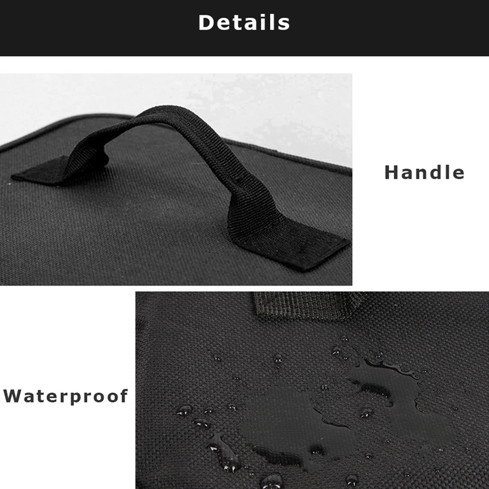Multifunctional Lunch Bag for Teenage Black Color Picnic Meal Box Waterproof Lunch Box Gold Letter Printing Series