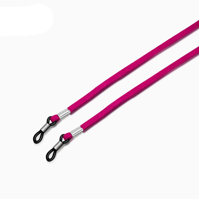 Faux mocka solglasögon sladd unisex glasögon kedja glasögon rem optiska glasögon glasögon lanyard sladdar: Rosröd
