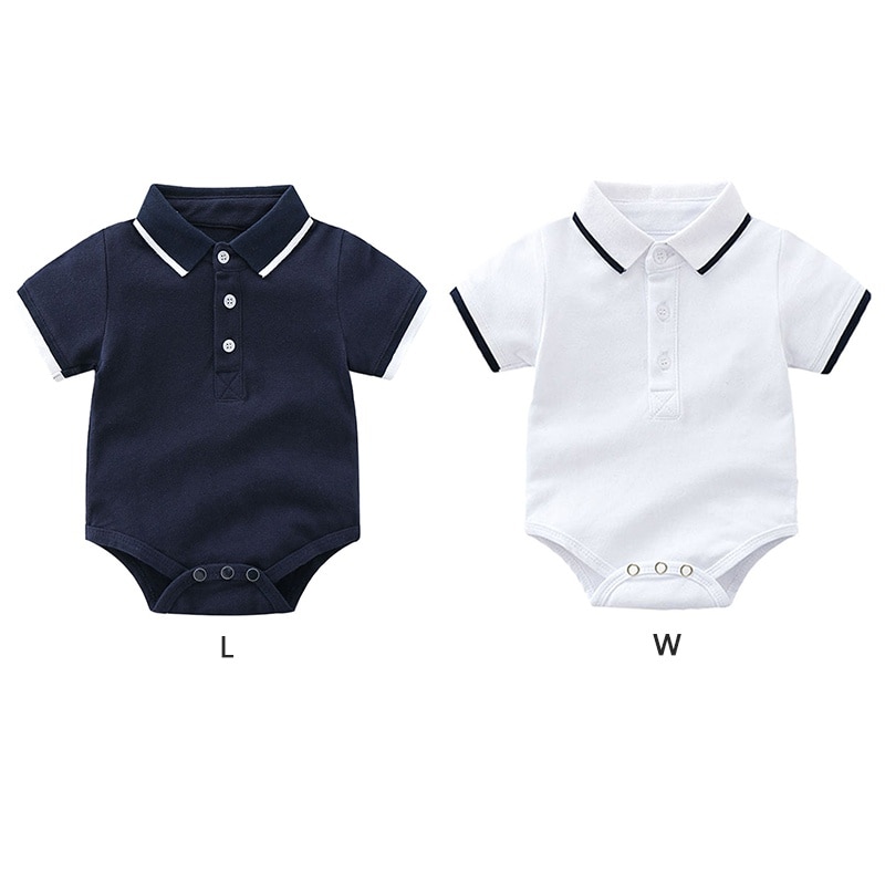 Bobora – combinaison en coton pour bébés garçons, barboteuse à manches courtes, couleur unie, mignon