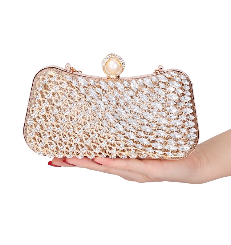Evening Clutch Bag Women Bags Diamond Party Metal Crystal Clutches Luxury Small Hand Bags Chain Shoulder Bag