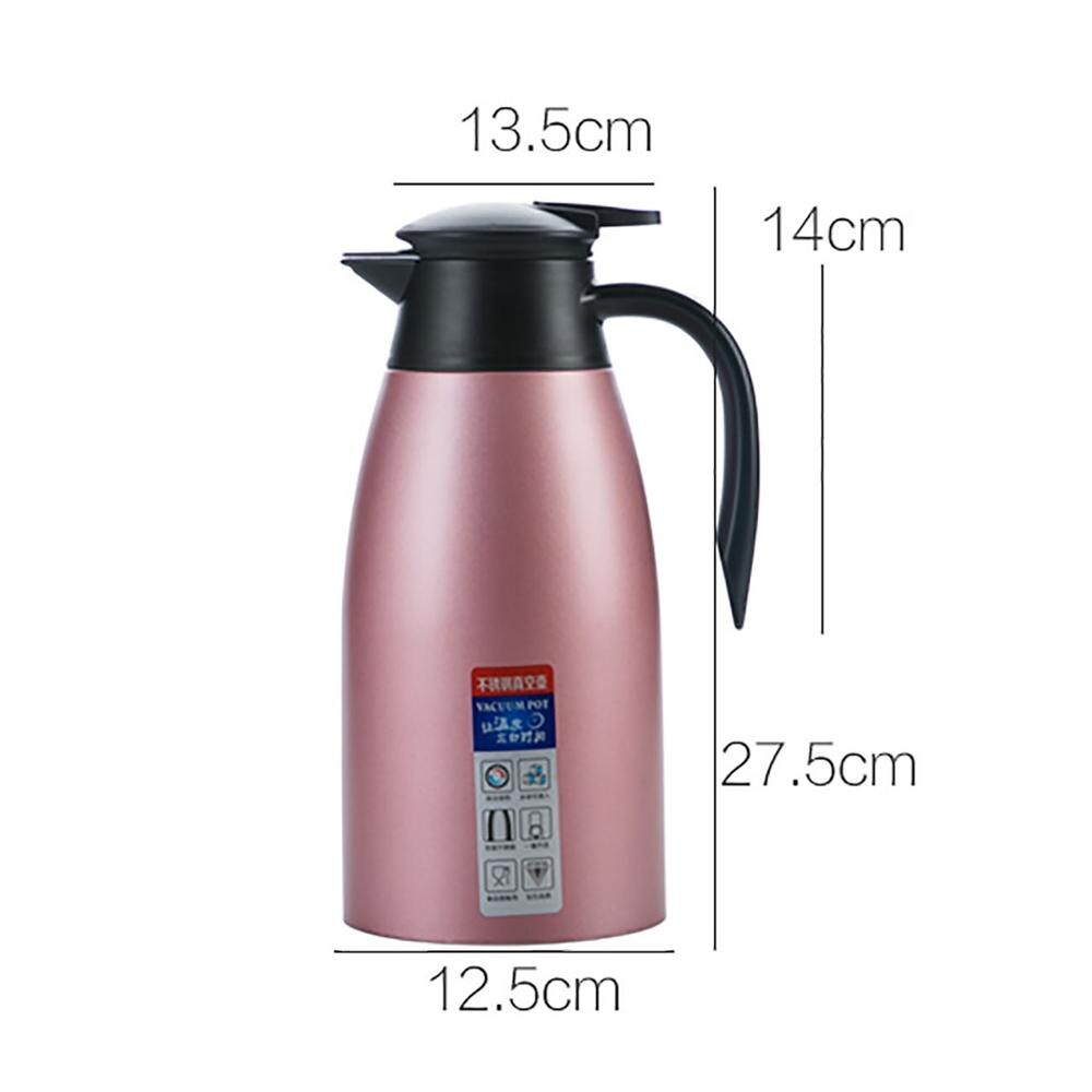 304 Stainless Steel 2L Thermal Flask Vacuum Insulated Water Pot Coffee Tea Milk Jug Thermal Pitcher for Home And Office