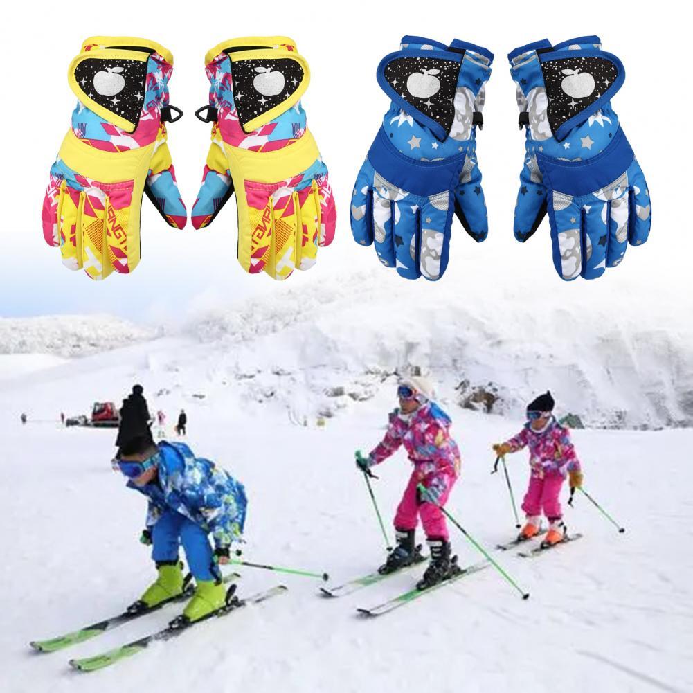 1 Paar Skiën Handschoenen Hoge Isolatie Warming Houden Waterdicht Winter Unisex Kinderen Sneeuw Handschoenen Voor Outdoor