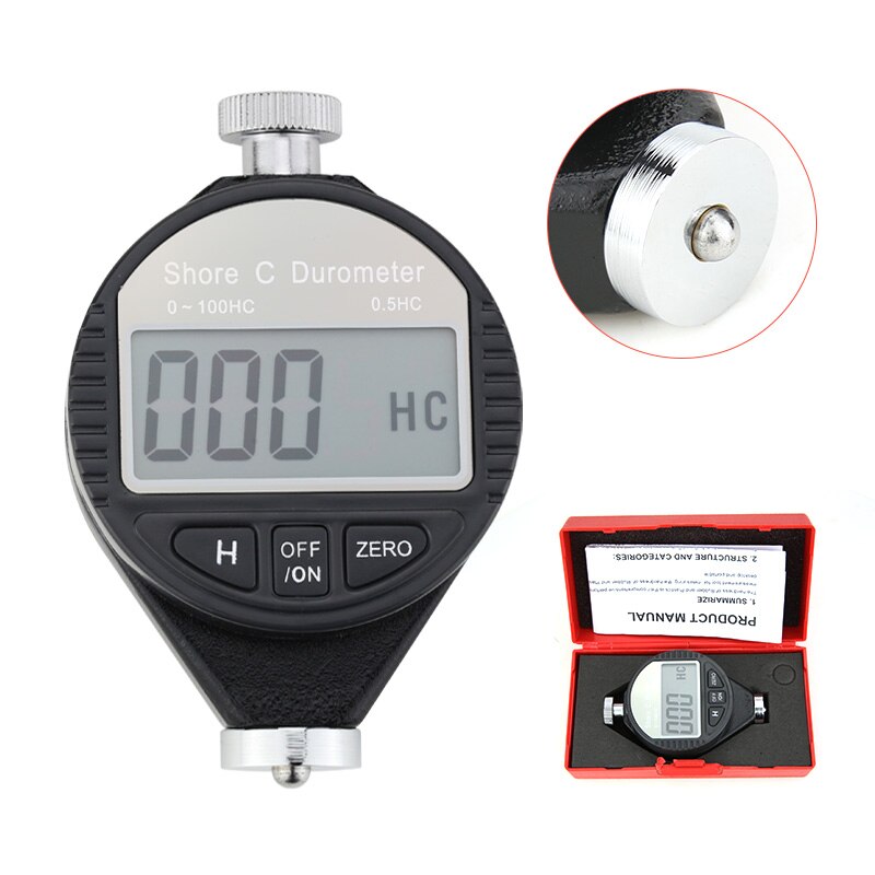 HA/HC/HD Hardness Tester Tire Plastic Rubber Test Tool Digital Shore Durometer LCD Display 0-100HATester Meter paragraph: HC