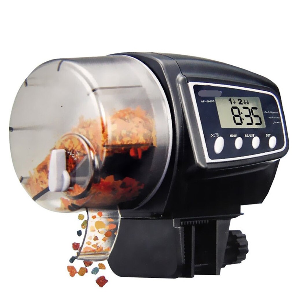 Smart Automatische Feeder Aquarium Fish Tank Vijver Wall Mount Lcd Timing Auto Visvoer Dispenser Aquarium Accessoires