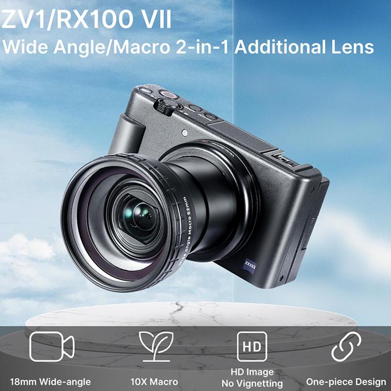 Ulanzi WL-1 ZV1 10X Hd Macro Lens 18Mm Groothoek Lens Camera Lens Voor Sony ZV-1 Camera Accessoires Camera lens