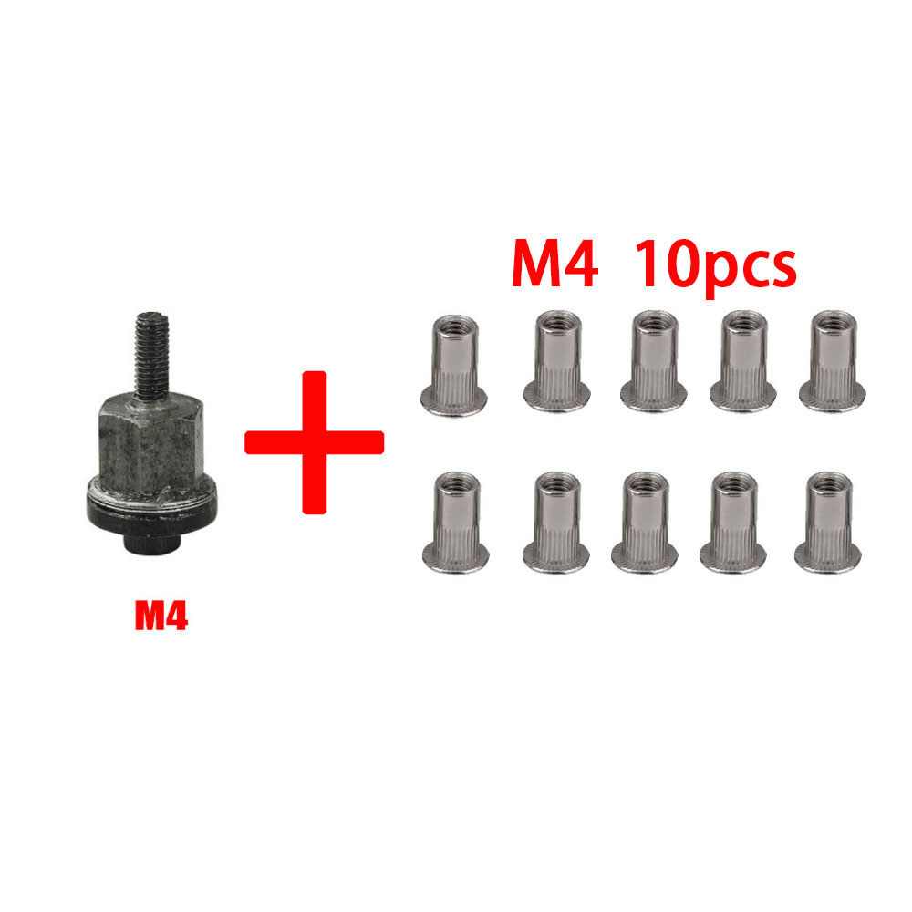 Nakrętka nitu ręcznego głowica pistoletu nakrętki prosta instalacja instrukcja nitownik Rivnut narzędzie akcesoria części robić nakrętek M3 M4 M5 M6 M8 M10: M4