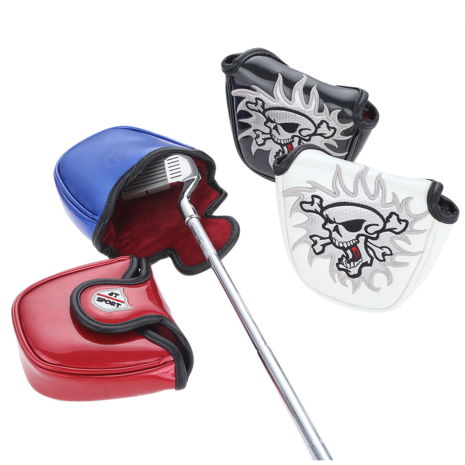 1pc semi-círculo golf mallet putter capa headcover clube de golfe lâmina putter heads capa protetor saco com fecho magnético