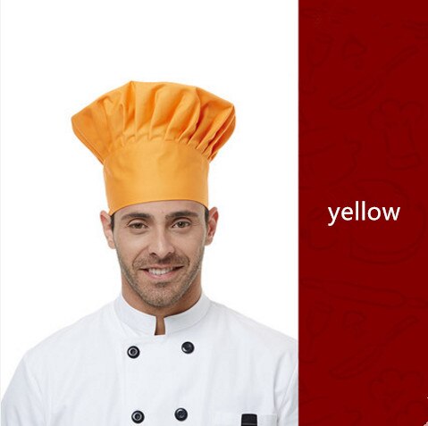 chinese chef hat restaurant hat cook hat kitchen hat chef cap: yellow