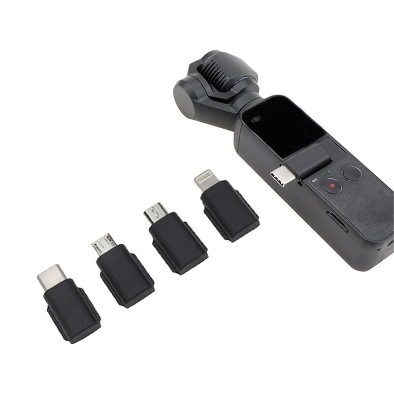 OSMO Pocket DJI adaptador de cámara teléfono conector interfaz Android Micro USB a TYPE-C a IOS convertidor enchufe para DJI OSMO Pocket