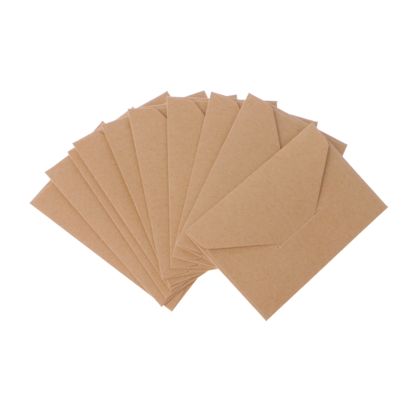 50 unids/lote Sobres de papel artesanal sobre de estilo europeo Vintage para de Scrapbooking de tarjetas: Gris claro