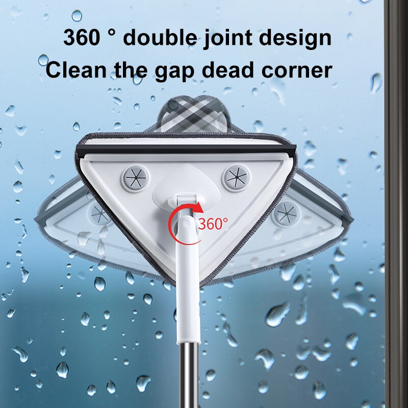 Joybos Telescopic High-rise Window Cleaner 360°Rotating Adjustable Home Window Wiper Glass Cleaning Brush Tool Household Tool