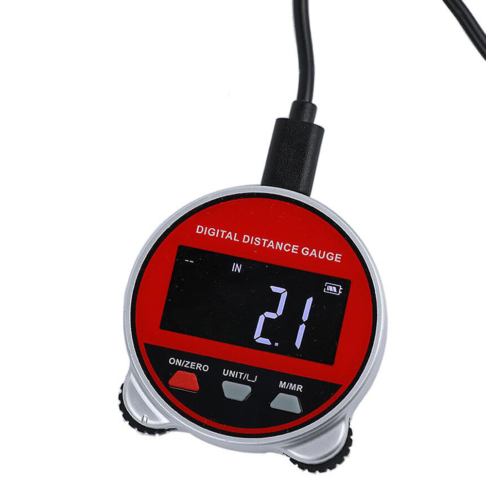 Bærbart digitalt målebånd med lcd-skjerm målebånd nøyaktig elektronisk stålmål metriske måleverktøy: Rød