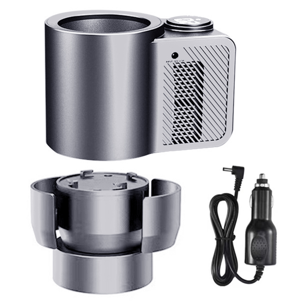 Calentador de bebidas eléctrico 2 en 1 con pantalla Digital de temperatura, taza enfriadora de bebidas con aislamiento para coche, para café, leche y bebidas: Azul cielo