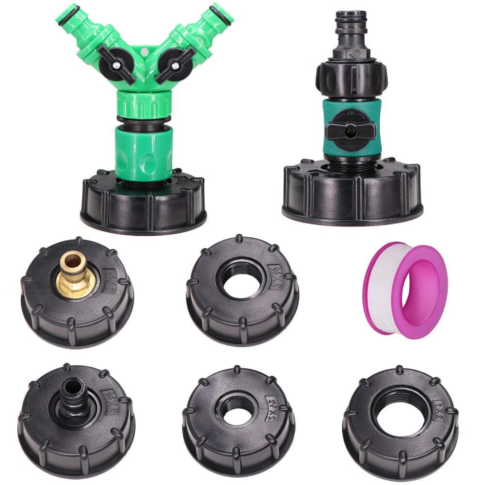 Durable IBC Tank Tap Adapter S60*6 Coarse Thread to 1/2'' 3/4'' 1" 16mm Faucet Valve Fitting Garden Home Connectors Irrigation