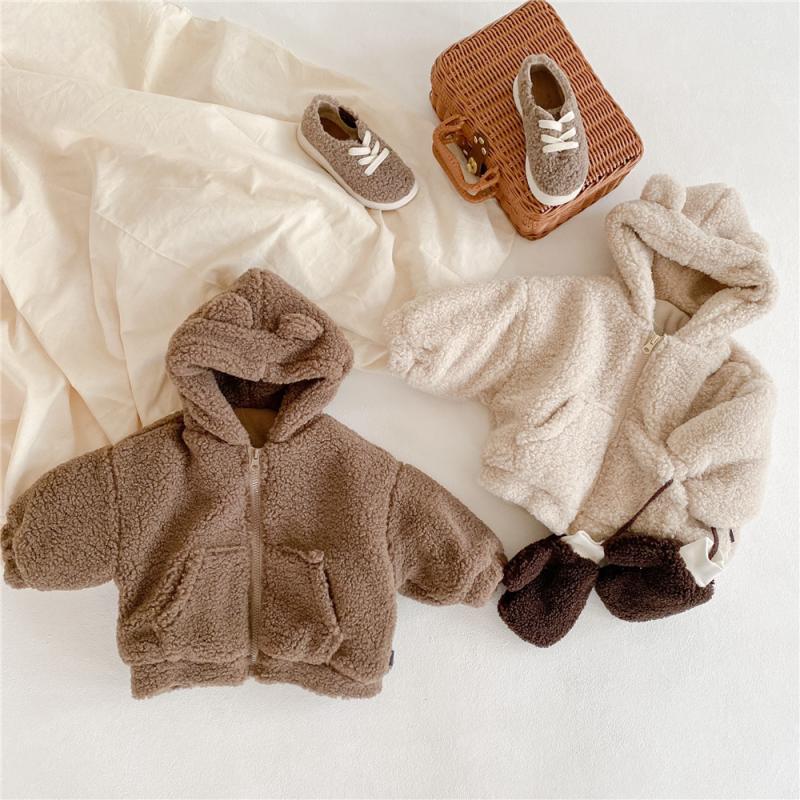 Vestiti imbottiti in cotone per bambini giacca invernale da ragazzo simpatico orso caldo più piumino con cappuccio in velluto abbigliamento per bambini per ragazze 1-6 anni