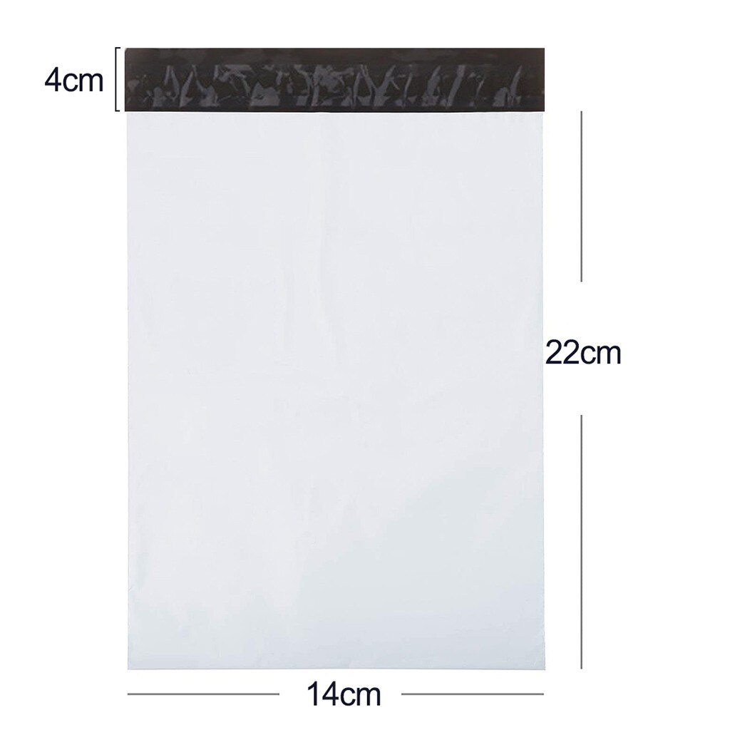 100PCS Envelopes Bags with Self Adhesive Mailbag Waterproof Tear-Proof Plastic Courier Envelope Postal Bags (White): C