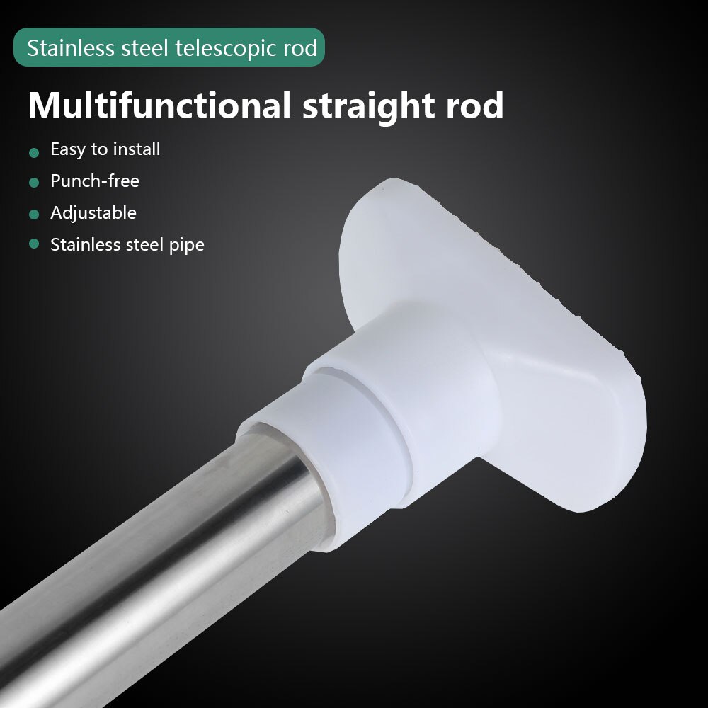 Varillas extensibles para cortina de baño, percha para varilla telescópica ajustable, para cortina, armario, colgador de baño, 1 ud.