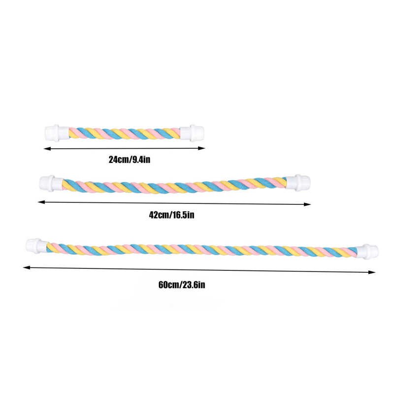 Parrot Rope Perch Flexible Shape Sturdy Parrot Climbing Cotton Rope for Parakeets 