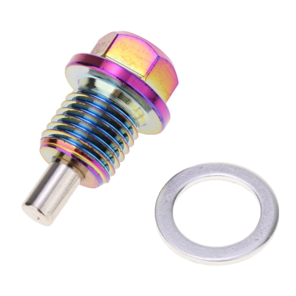 2 X Car Engine Oil Pan Drain Plug Engine Oil Pan Drain Plug Aluminum Alloy