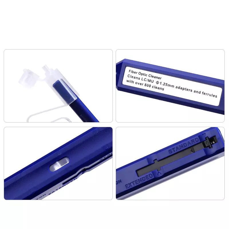 LC/SC/FC/ST One-Click Cleaner Tool 1.25mm and 2.5mm Fiber Optic Cleaning Pen Universal Connector 800 Fiber Optic Cleaner